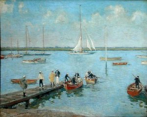 Boat Sailors (olja på duk)