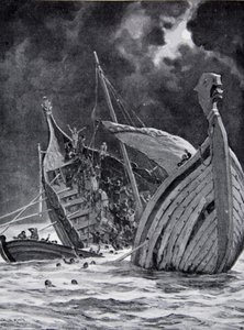Förlusten av det vita skeppet 1120, illustration från 