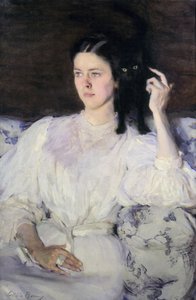 Sita och Sarita, eller ung flicka med en katt, 1893-94
