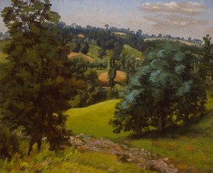 Landskap vid Hadleigh (olja på duk)