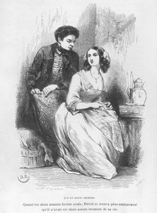 Eve och David Sechard, illustration från 