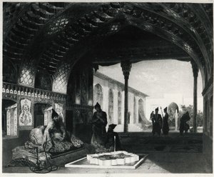 Spegelsalen i Palace of the Sardar of Yerevan, av Celestin Francois Nanteuil (1813-1873), Armenien