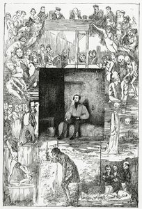 Fångens sista dag, 1800-talet (bw-gravyr)