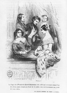 Premiers Gentilhommes teaterbox, illustration från 