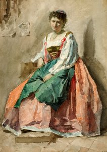 Porträtt av en dam, sent 1800-tidigt 1900-tal.