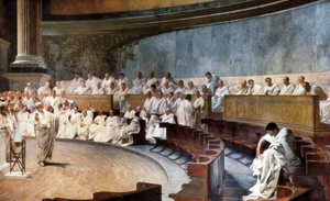 Cicero i senaten fördömer Catilina (63 f.Kr.)