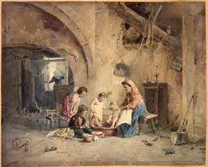 The Bath, 1800-talet. av Cesare Provaggi