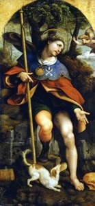 San Rocco (Saint Roch). Målning av Cesare da Sesto (1477 - 1523). Milano, Slottsmuseet.