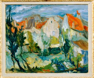 Landskap i Cagne (målning på duk) av Chaim Soutine