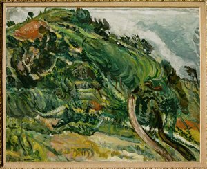 Landskap med träd (målning på duk) av Chaim Soutine