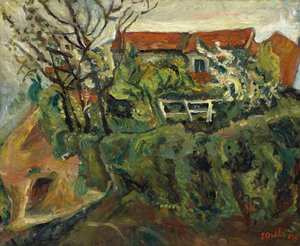 Hus i ett landskap, ca 1918-1919. av Chaim Soutine