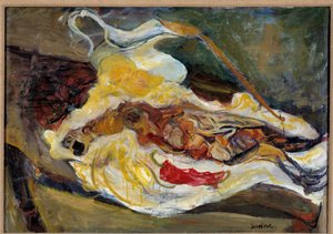 Stilleben med fasanmålning av Chaim Soutine (1893-1943) 1900-talet. Dämpa. 0,64 x 0,92 m Paris, Musée de l