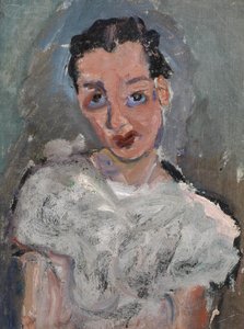 Ung kvinna i en vit blus av Chaim Soutine