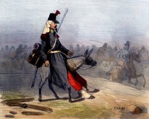 Dessa araber: det är svårt att de inte vill lämna oss ensamma hemma - i "A la guerre comme à la guerre"" av Cham, deb. 1800-talet