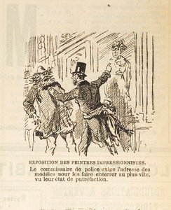 Poliskommissarien kräver adressen till modellerna för att få dem begravda..., 1877.