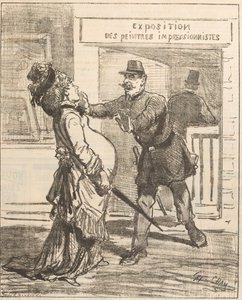 Fru, det är inte tillrådligt att gå in!. Le Charivari, 16 april 1877, 1877.