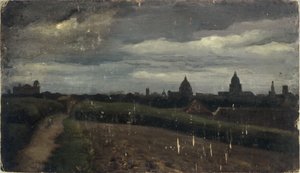 Allmän vy över Paris från Gobelins av Charles Emile Cuisin
