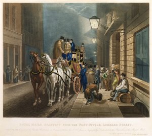 Royal Mails med start från postkontoret, Lombard Street av Charles Hunt