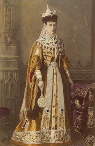 Marie Fedorovna (Maria Feodorovna ou Fiodorovna, prinsessan Dagmar de Danemark) - Porträtt av kejsarinnan Maria Fyodorovna, prinsessan Dagmar av Danmark (1847-1928), av Bergamasco, Charles (Karl) (1830-1896). Albumin foto