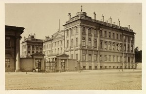 Anichkovpalatset i Sankt Petersburg, av Bergamasco, Charles (Karl) (1830-1896). Albumin foto av Charles Bergamasco