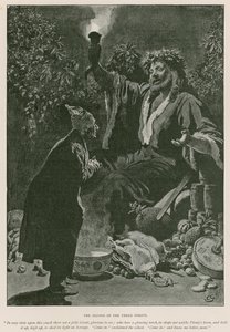 Illustration för A Christmas Carol av Charles Dickens (litho) av Charles (after) Green