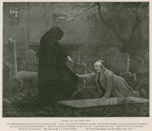 Illustration för A Christmas Carol av Charles Dickens (litho) av Charles (after) Green
