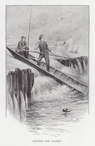 Nätfiske: Att skjuta "lik" (litho) av Charles (after) Whymper