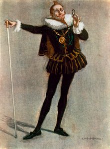 Tolfte natten: Malvolio, Mr Tree (färg litho)