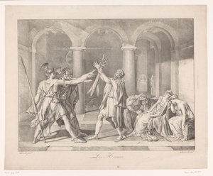 Horatiernas Eed Les Horaces (titel på objekt) av Charles Achille D
