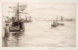 Brooklyn Bridge, 1888. av Charles Adams Platt
