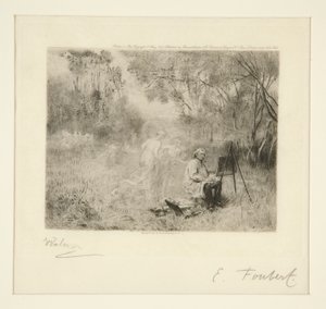 Corot Målning: Efter Foubert
