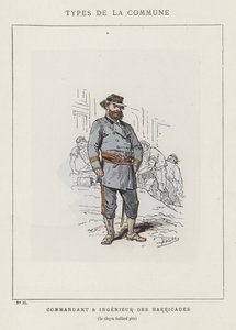 Barrikadernas befälhavare och ingenjör, medborgare Gaillard pere av Charles Albert d Arnoux Bertall