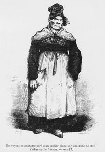 Jacqueline Collin, moster till Vautrin, känd som Asie, illustration från "Splendeurs et Miseres des Courtisanes" av Honore de Balzac, publicerad 1867.