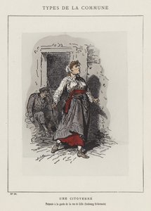 En medborgare, väktare av rue de Lille, Faubourg St-Germain av Charles Albert d Arnoux Bertall