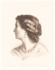Porträtt av en italiensk kvinna Antonia. (titel på objekt) Porträtt av italienska kvinnor (serietitel)