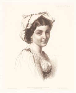 Porträtt av en italiensk kvinna Nunziatina (titel på objekt) Porträtt av italienska kvinnor (serietitel)