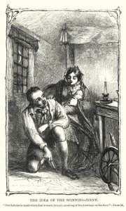 Idén med spinning-jenny (gravyr) av Charles Altamont Doyle