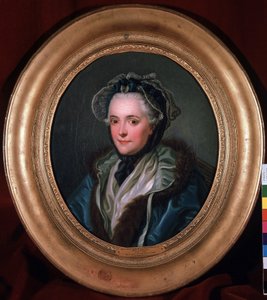 Porträtt av Marie-Louise-Nicole (Marie Louise Nicole), hertiginna av Enville (Anville) (1716-1797). Målning av Charles Amedee Philippe van Loo (1719-1795)