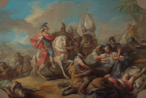 Alexander den stores seger över Porus. Omkring 1738