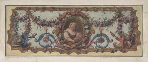 Design för en gobelängsits i en soffa, 1721. av Charles Antoine Coypel