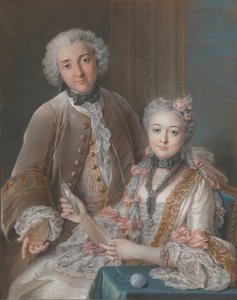 François de Jullienne 1722-1754 och hans hustru Marie Élisabeth de Séré de Rieux, 1724-1795, 1743. av Charles Antoine Coypel