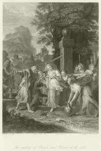 Mötet mellan Eliezer och Rebecka vid brunnen av Charles Antoine Coypel