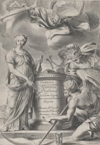 Frontispice för Vnuiersa Historia Profana, ca. 1630-70.