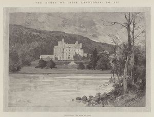 Castlewellan, huset och sjön av Charles Auguste Loye