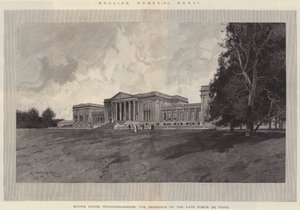 Engelska hem, Stowe House, Buckinghamshire, residenset för den avlidne greven av Paris