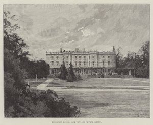 Hughenden Manor, Back View och Private Gardens av Charles Auguste Loye
