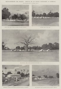 Förstärkningar för Uganda, ankomsten av en indisk kontingent till Mombasa av Charles Auguste Loye