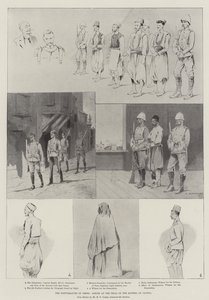 Oroligheterna på Kreta, scener från rättegången mot upprorsmakarna i Candia av Charles Auguste Loye
