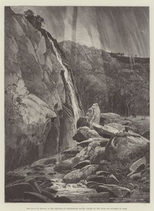 The Falls of Dargle, i Grounds of Powerscourt House, besökt av hertigen och hertiginnan av York