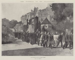 Gladstones begravning, processionen från Hawarden Castle